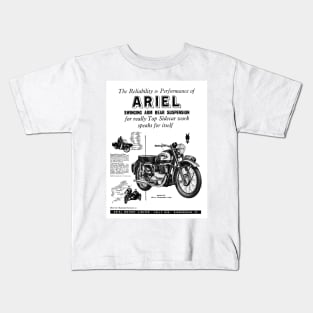 Vintage Ariel Motorbike Advert Kids T-Shirt